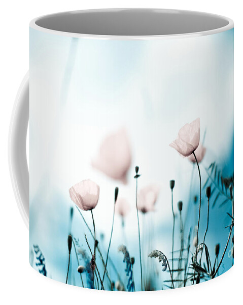 Poppy Coffee Mug featuring the photograph Poppy Flowers 11 by Nailia Schwarz