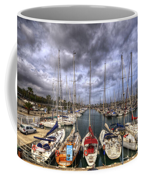 Yhun Suarez Coffee Mug featuring the photograph Port Olimpic by Yhun Suarez