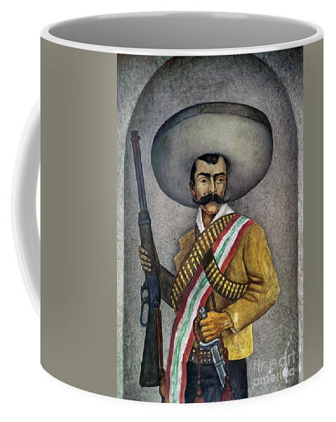 20th Century Coffee Mug featuring the photograph Portrait Of A Zapatista by Granger