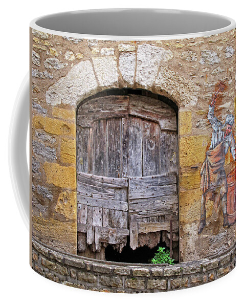 Provence Coffee Mug featuring the photograph Provence Window and Wall Painting by Dave Mills