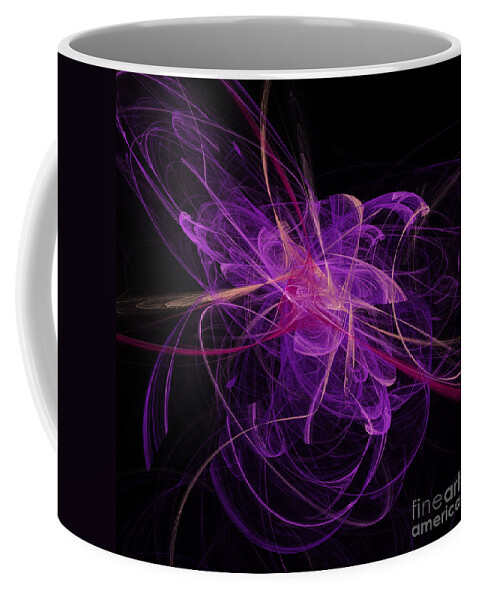 Fractal Coffee Mug featuring the digital art Purple Plumes by Andee Design