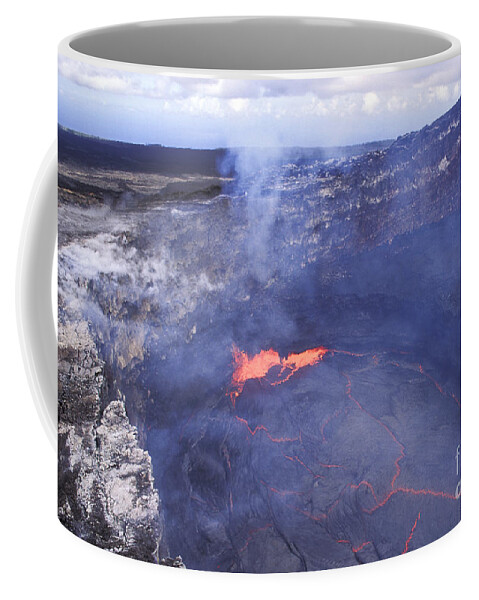 Nature Coffee Mug featuring the photograph Puu Oo Vent At Kilauea Volcano by Greg Dimijian