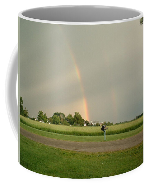 Rainbow Coffee Mug featuring the photograph Ray Bow by Bonfire Photography