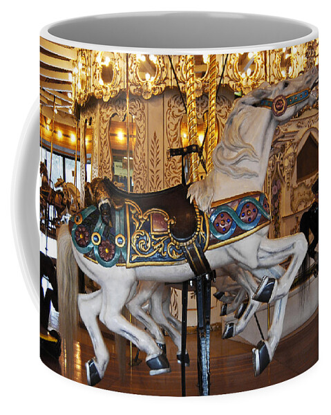 Carousel Horses Coffee Mug featuring the photograph Ready 2 Ride II by Jani Freimann