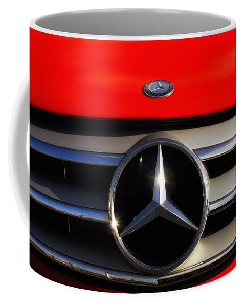 Red Mercedes Coffee Mug featuring the photograph Red Mercedes by Bill Cannon