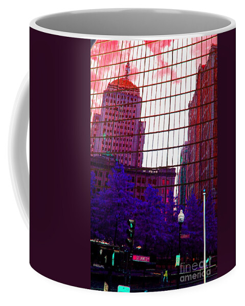 Boston Coffee Mug featuring the photograph Reflecting on Boston by Julie Lueders 