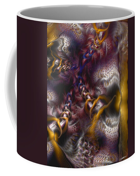 Abstract Coffee Mug featuring the digital art Rendition by Casey Kotas