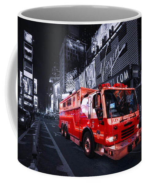 Fire Coffee Mug featuring the photograph Rescue Me by Evelina Kremsdorf