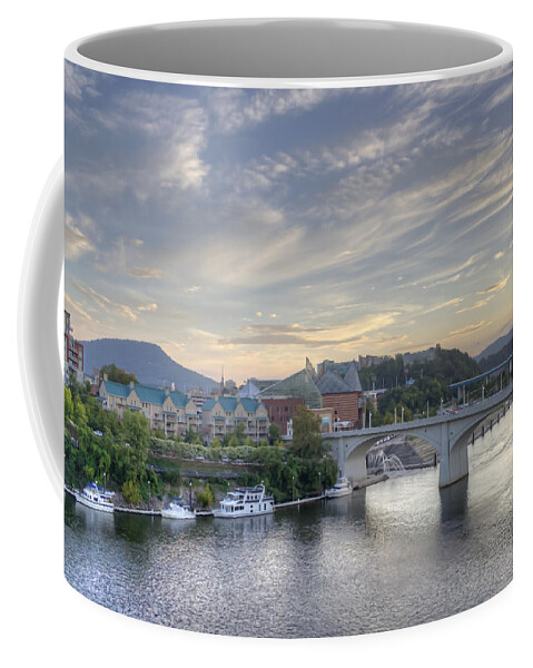 Riverfront Coffee Mug featuring the photograph Riverfront view by David Troxel