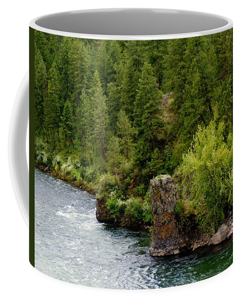 Spokane River Coffee Mug featuring the photograph Rockin the Spokane River by Ben Upham III