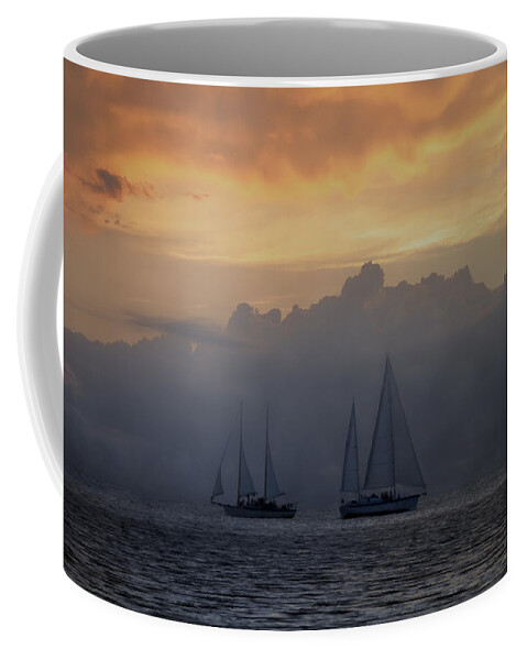 Rolling Coffee Mug featuring the photograph Rolling Fog Bank - Key west by Bill Cannon