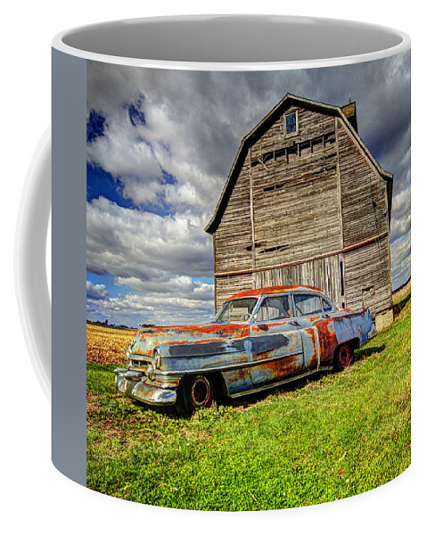  Coffee Mug featuring the photograph Rusty Old Cadillac by Peter Ciro