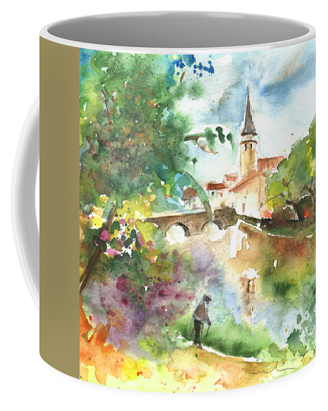 Travel Coffee Mug featuring the painting Saint Girons 03 by Miki De Goodaboom