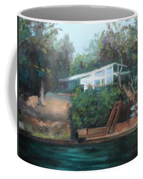 Landscape Coffee Mug featuring the painting Sally's Hideaway by Donna Tuten
