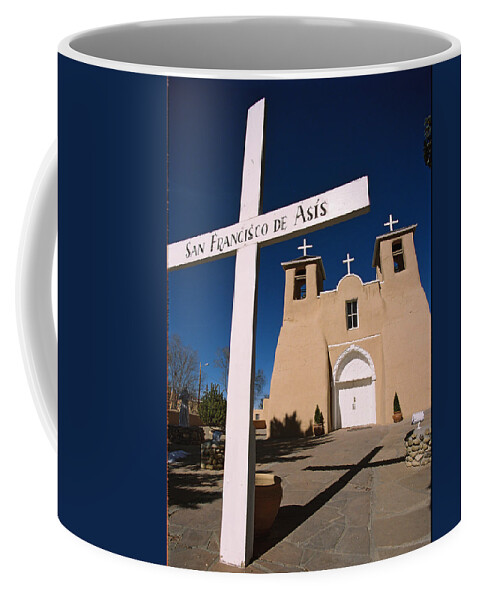 Taos Coffee Mug featuring the photograph San Francisco De Asis by Ron Weathers
