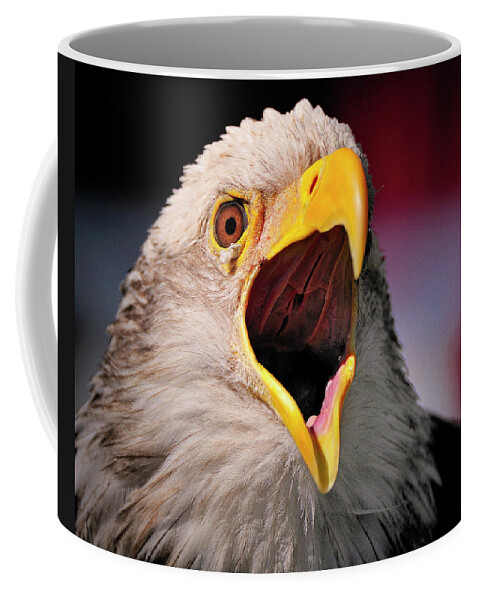 Bald Coffee Mug featuring the photograph Screaming Eagle I by Bill Dodsworth