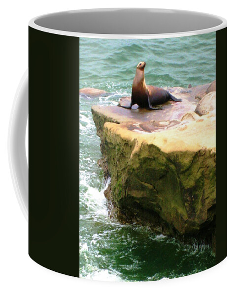 Seal Coffee Mug featuring the photograph Seal Rock by Sue Halstenberg