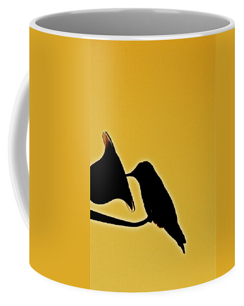 Birds Coffee Mug featuring the photograph Sepia Silhouette by Diana Hatcher