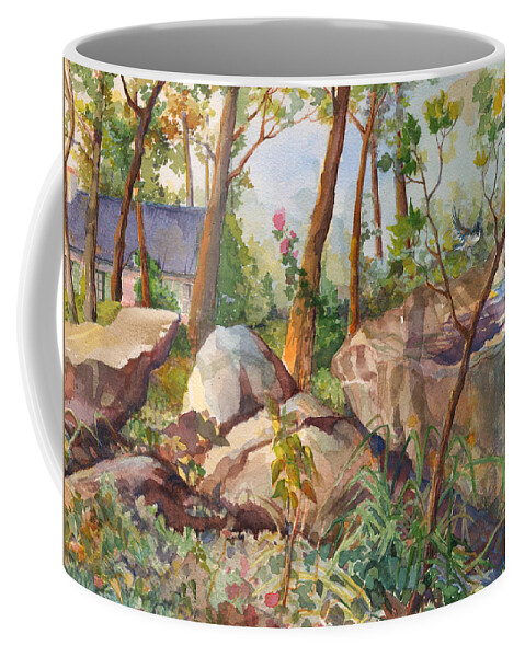 September Landscape Coffee Mug featuring the painting September Song by Nancy Watson
