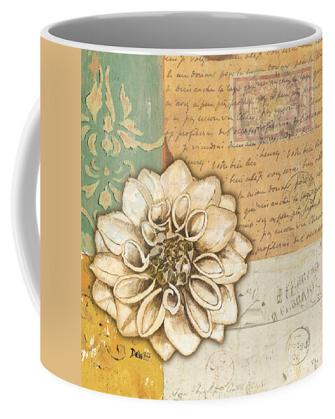 Flower Coffee Mug featuring the painting Shabby Chic Floral 1 by Debbie DeWitt