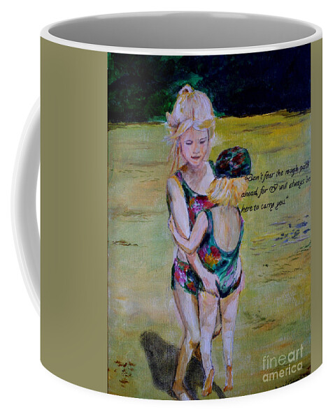 Sisters Coffee Mug featuring the painting Sisters by Amanda Dinan