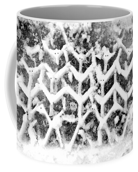 Snow Coffee Mug featuring the photograph Snowmen by Charles Stuart