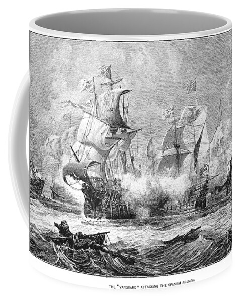 1588 Coffee Mug featuring the photograph Spanish Armada, 1588 by Granger