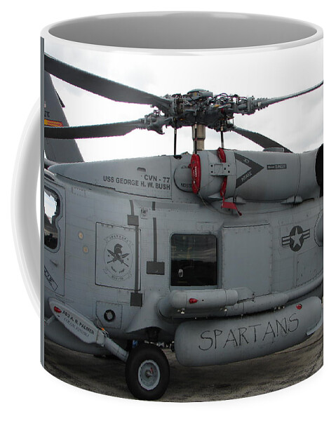 Helicoper Coffee Mug featuring the photograph Spartans by Randy J Heath
