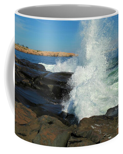 Acadia National Park Coffee Mug featuring the photograph Splash by Adam Jewell