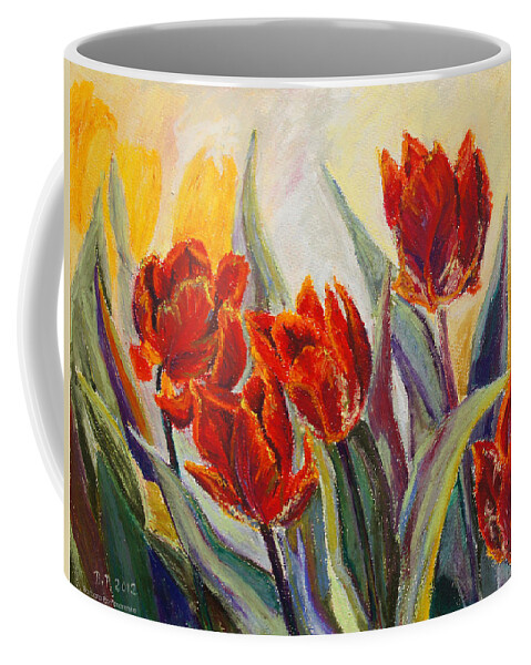 Barbara Pommerenke Coffee Mug featuring the pastel Spring Fire by Barbara Pommerenke