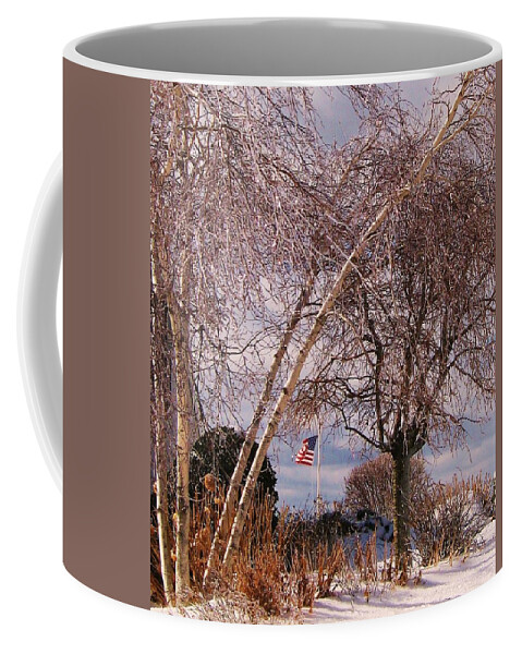 American Flag Coffee Mug featuring the photograph Standing Tall by John Scates