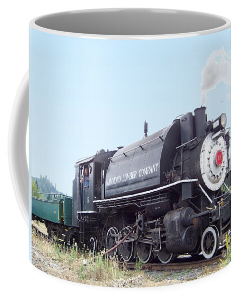 Mt Rainier Coffee Mug featuring the photograph Steam Locomotive No. 17 by Charles Robinson