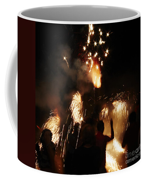 Fuego Coffee Mug featuring the photograph Street fire by Agusti Pardo Rossello