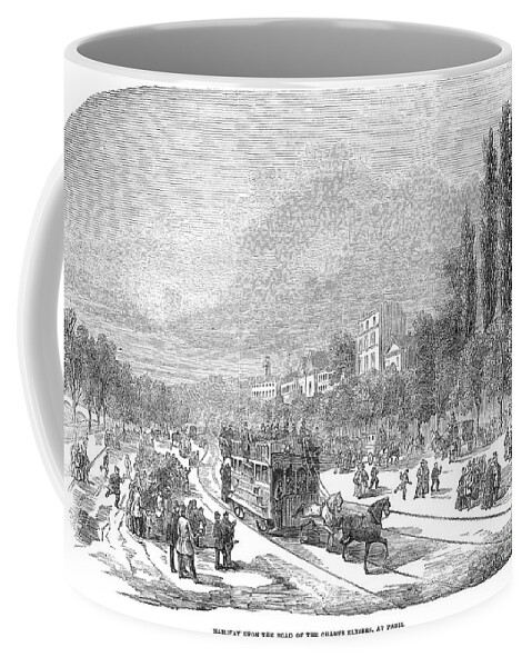 1854 Coffee Mug featuring the photograph Street Railway, 1853 by Granger