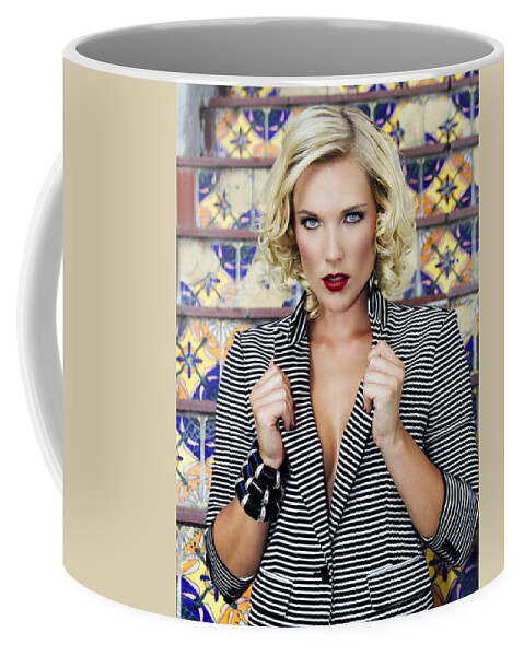 Blonde Coffee Mug featuring the photograph Strength in Stripes by William Dey