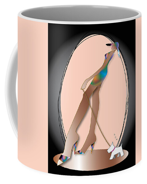 Woman Coffee Mug featuring the digital art Stride - 1 by Brenda Dulan Moore