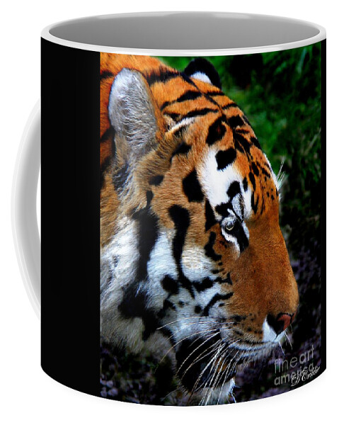 Tiger Coffee Mug featuring the photograph Sumatran Strength by Davandra Cribbie