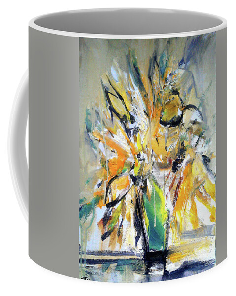 Sunflowers Coffee Mug featuring the painting Sun Flower Day by John Gholson