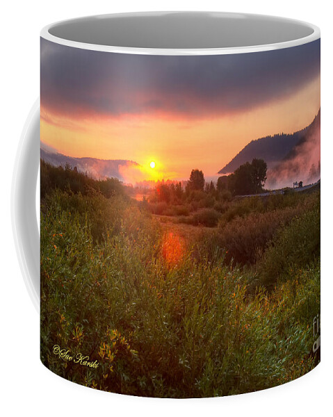 Grand Tetons Coffee Mug featuring the photograph Sunrise at Snake River by Sue Karski