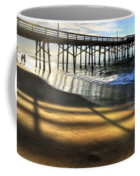 Balboa Pier Coffee Mug featuring the photograph Sunrise Trestle by Richard Omura