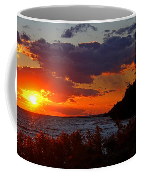 Sunset Coffee Mug featuring the photograph Sunset by the Beach by Davandra Cribbie