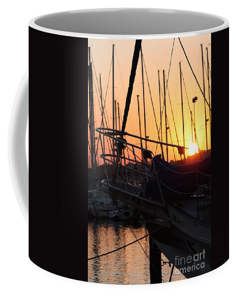 Sailing Coffee Mug featuring the photograph Sunset escape by Rogerio Mariani