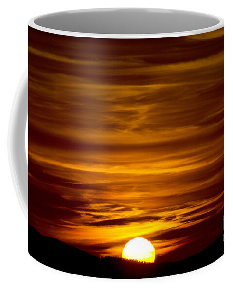 Sun Coffee Mug featuring the photograph Sunset in tuscany by Mats Silvan