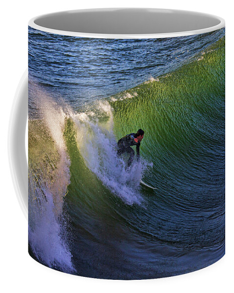 Sunset Coffee Mug featuring the photograph Surfs Up by Beth Sargent
