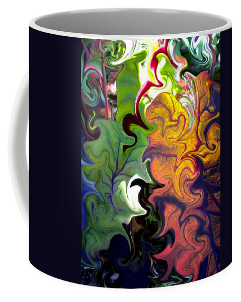 Abstract Coffee Mug featuring the photograph Swirled Leaves by Renate Wesley