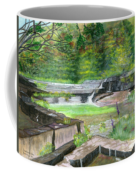 Finger Lakes Coffee Mug featuring the painting Taughannock Vista Ithaca New York by Melly Terpening