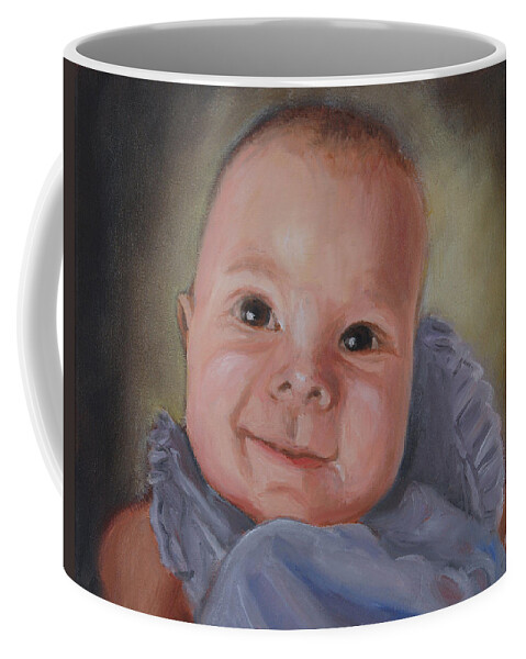 Teagan Coffee Mug featuring the painting Teagan by Quwatha Valentine