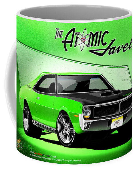 Cars Coffee Mug featuring the digital art The Atomic Javelin by Doug Schramm