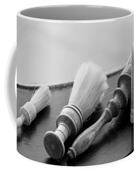 Barber Coffee Mug featuring the photograph The Barber Shop 6 BW by Angelina Tamez