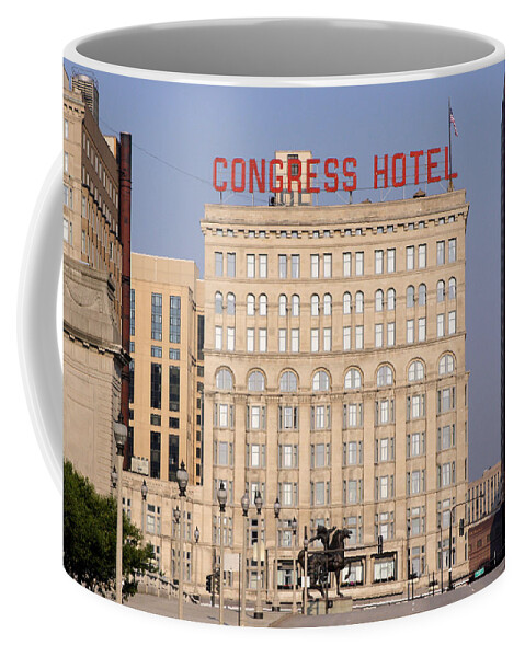 Chicago Coffee Mug featuring the photograph The Congress Hotel - 1 by Ely Arsha
